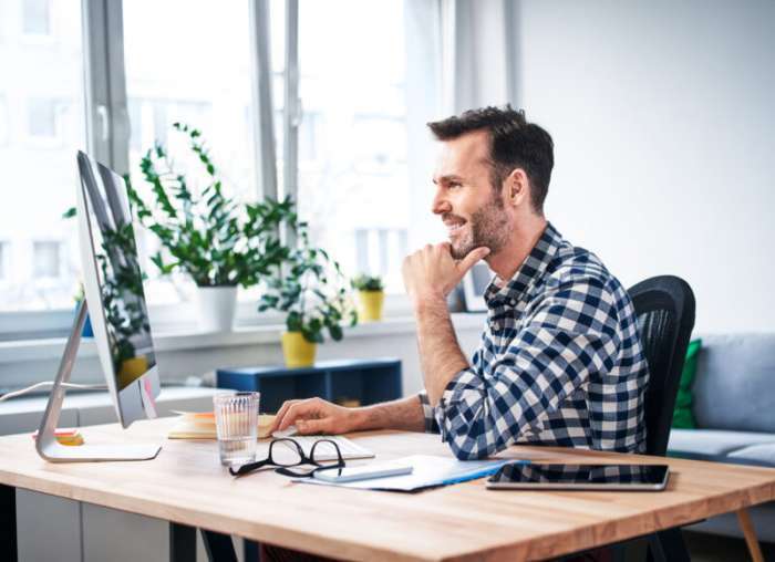 Teletrabajador satisfecho
